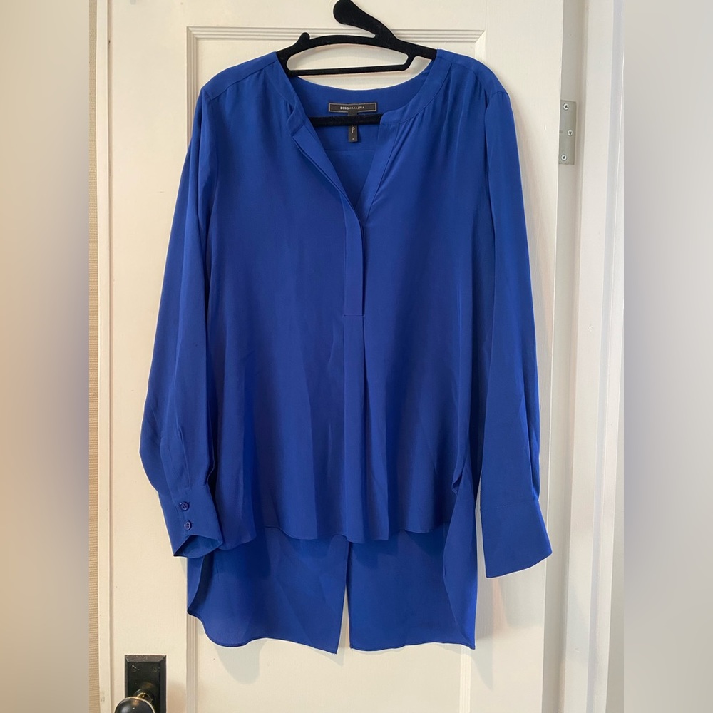 BCBG Long Sleeve Blue Blouse